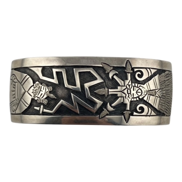 hopi jewelry, overlay bracelet, native american jewelry, sterling silver, telluride jewelry store