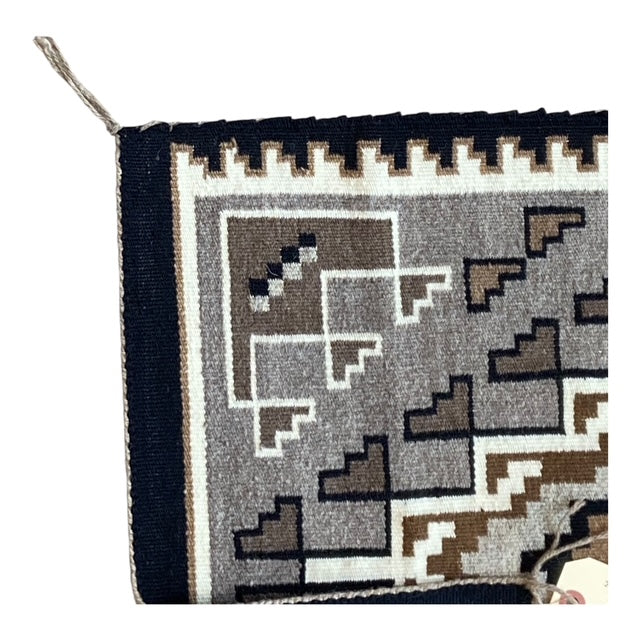 Mary Henderson Two Grey Hills Navajo Weaving 19.5" x 26"
