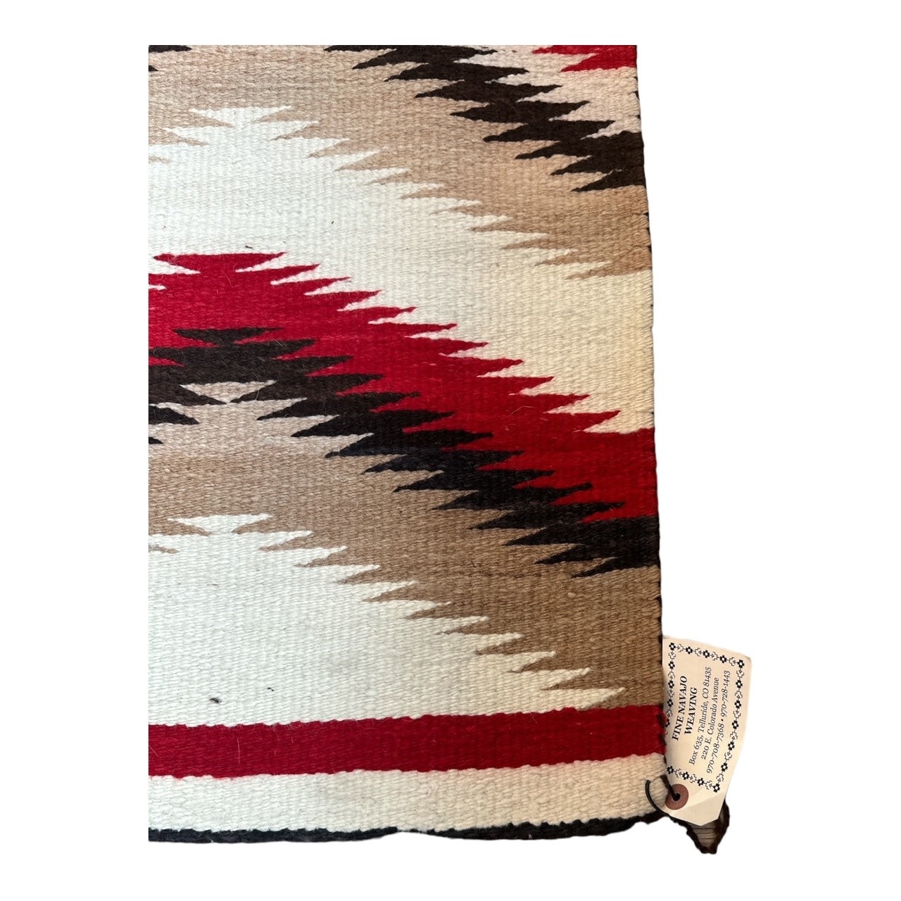 Vintage Eye Dazzler Navajo Weaving, authentic navajo rug for sale, telluride gallery, telluride home furnishings, telluride gift shop