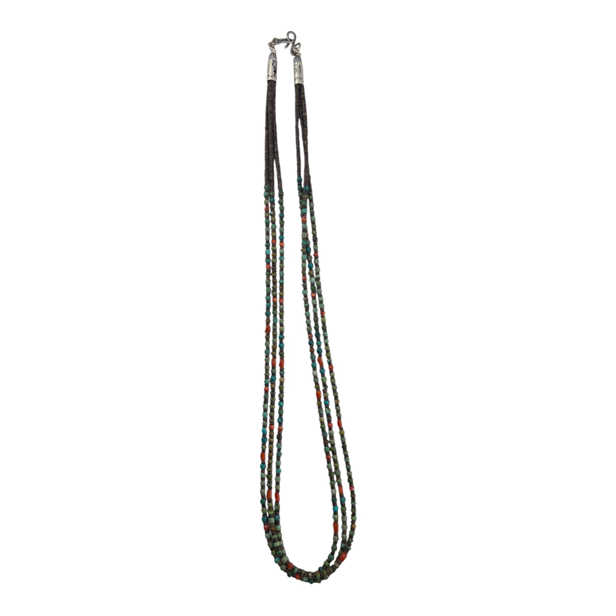 Mary & Everett Teller, multi strand turquoise and coral, navajo jewelry for sale, telluride jewelry store, 