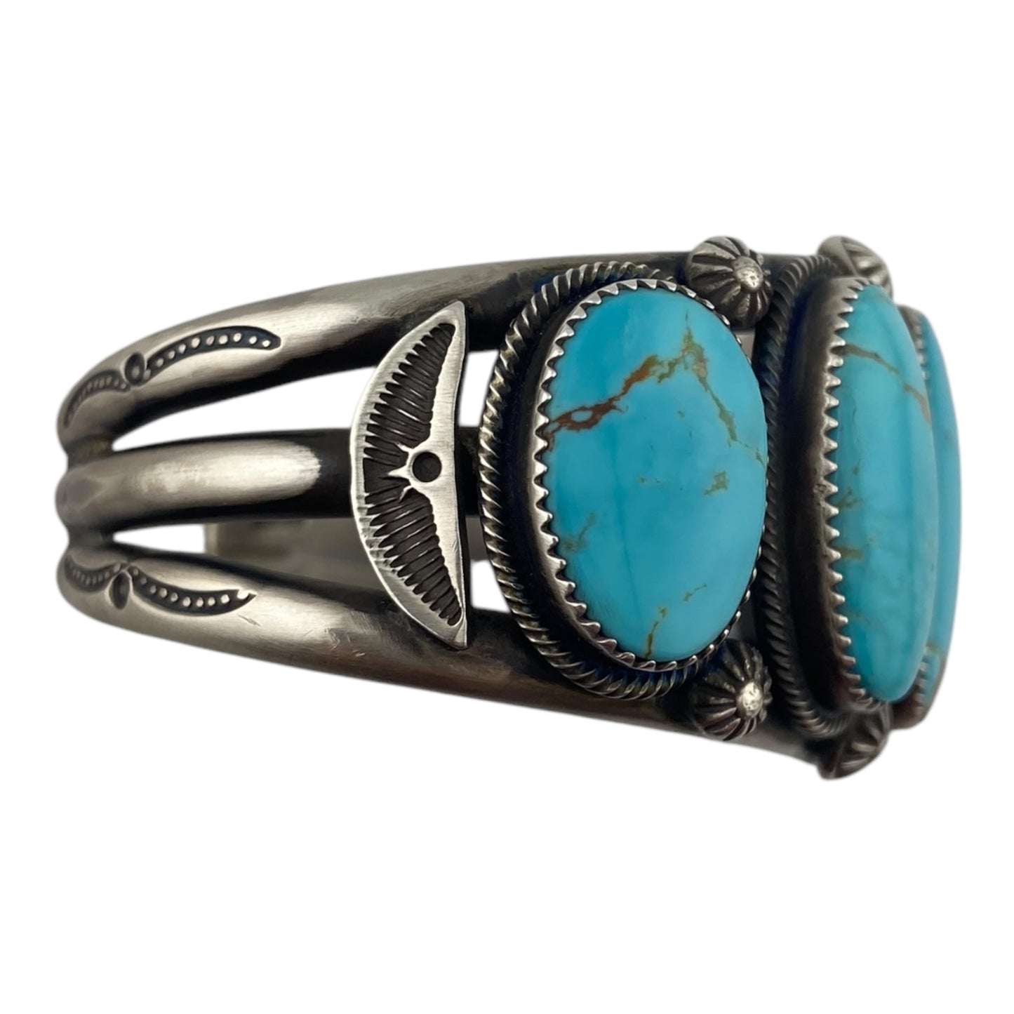 Kingman Turquoise Navajo Bracelet - Att. Jessie Claw