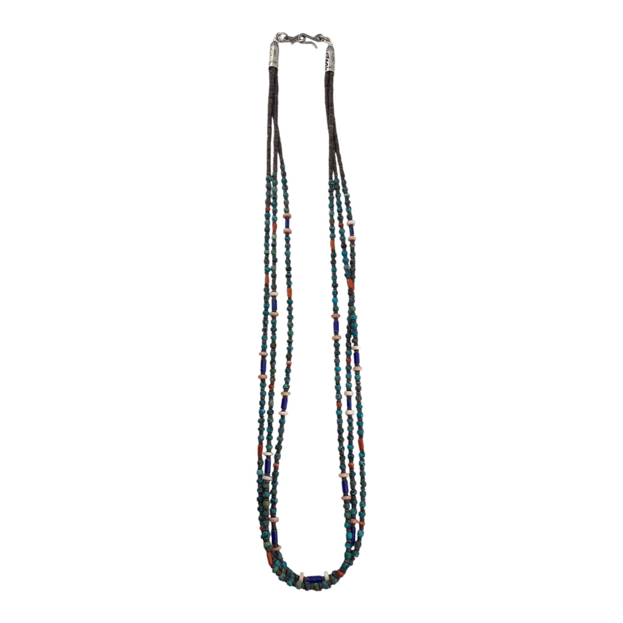 turquoise, 3 strand necklace, navajo necklace, native american jewelry, jewelry store telluride, multi stone 