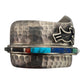 Philip Sekaquaptewa Hopi Multi Stone Inlay w/ Lander Blue Turquoise and Overlay Bracelet