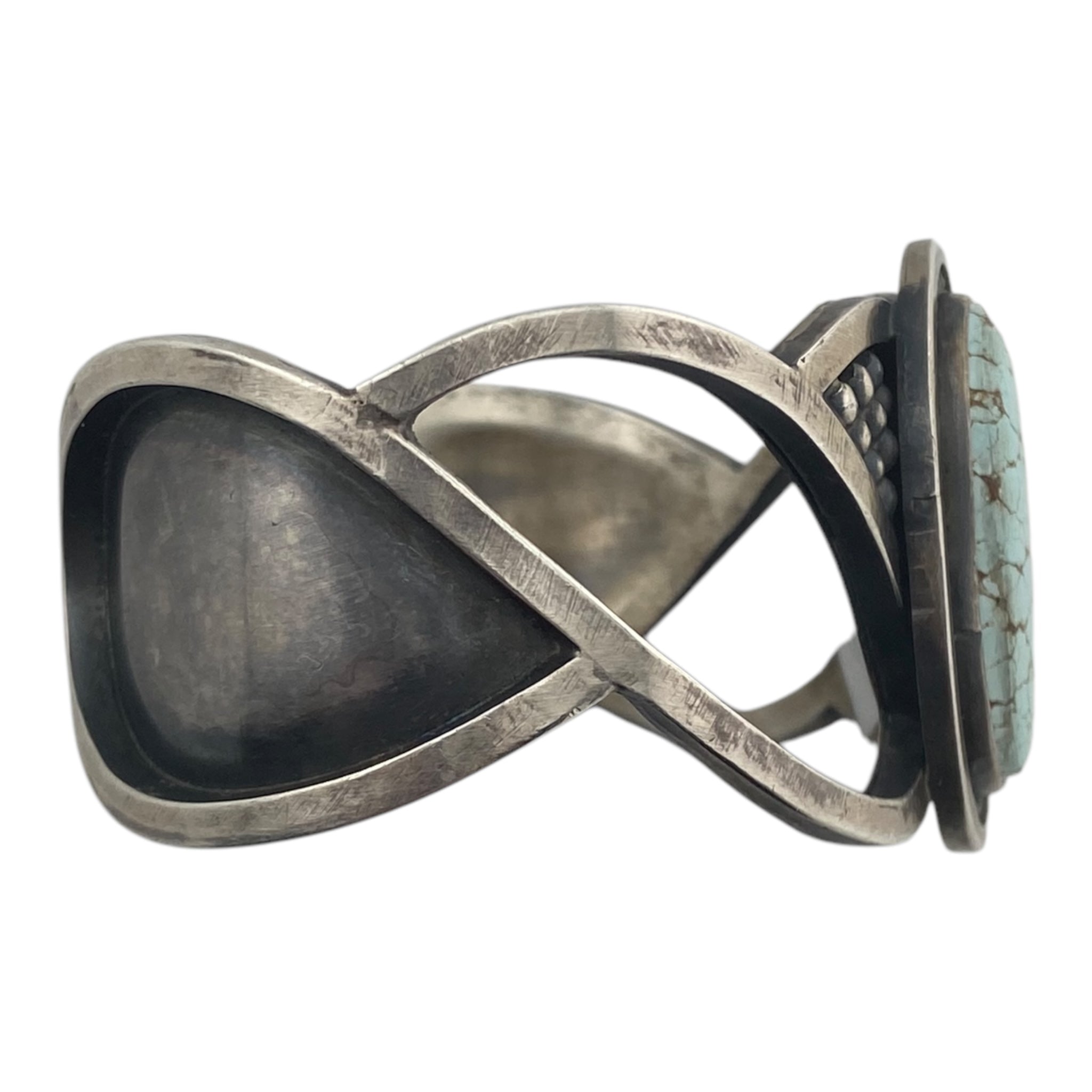 Ray Delgarito Ingot and #8 Turquoise Navajo Bracelet