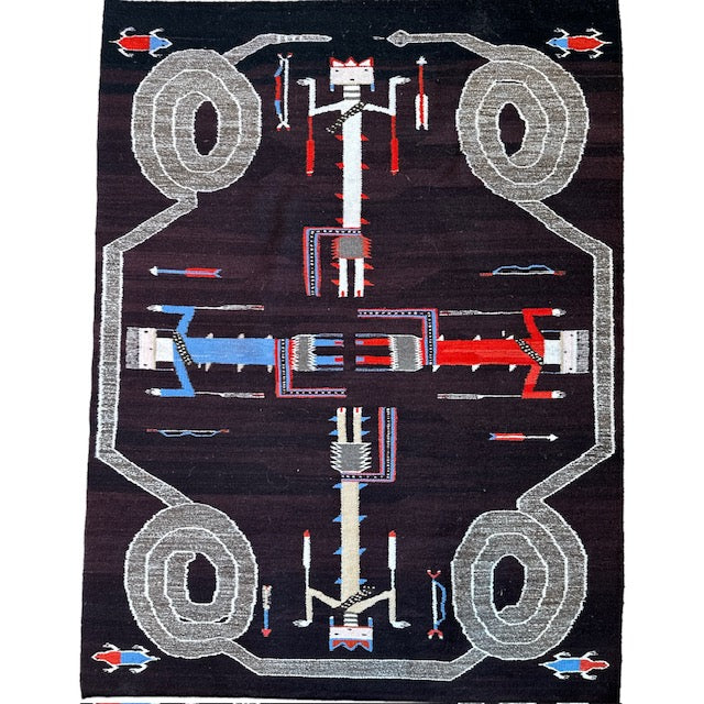 Sadie Begay Navajo Sandpainting weaving, vintage texitle, navajo rugs for sale, telluride art gallery