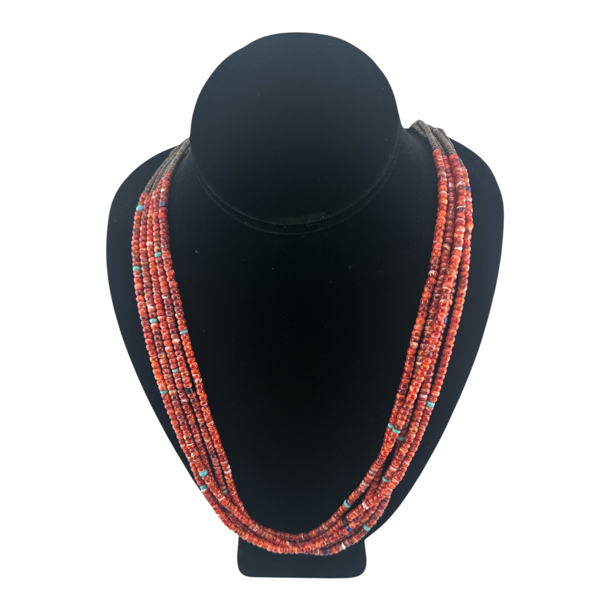 Lita Atencio Santo Domingo 5 Strand Spiny Oyster "Corn" Necklace