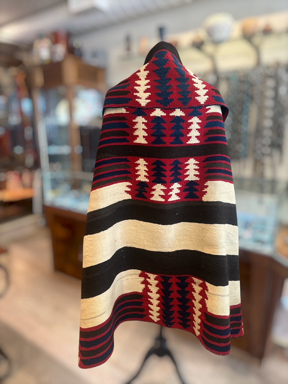 Antique Navajo 2nd Phase Chiefs Blanket - 62" x 57"  c. 1870s