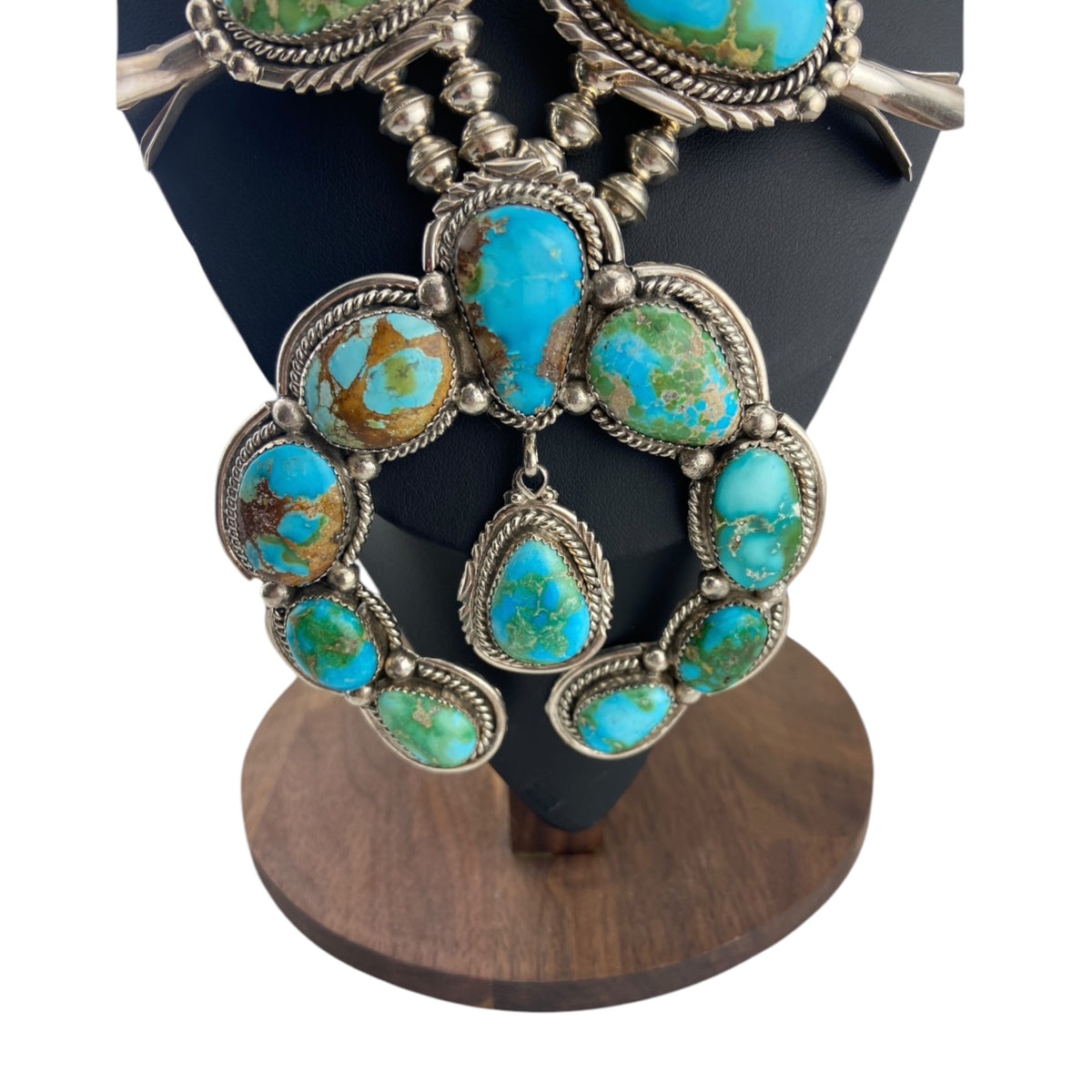 Michael Thomas Jr. Navajo Sonoran Gold Squash Blossom Necklace