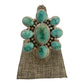 Lucinda Linkin cluster ring, navajo ring for sale, turquoise ring for sale, telluride jewelry store, 