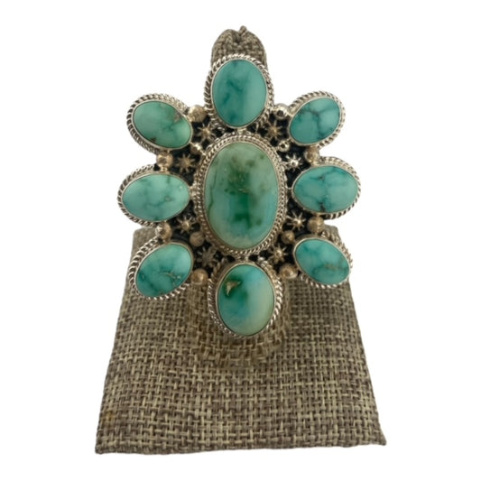 Lucinda Linkin cluster ring, navajo ring for sale, turquoise ring for sale, telluride jewelry store, 