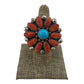 Kingman cluster ring, navajo ring for sale, spiny oyster cluster ring, navajo jewelry for sale, telluride jewelry store