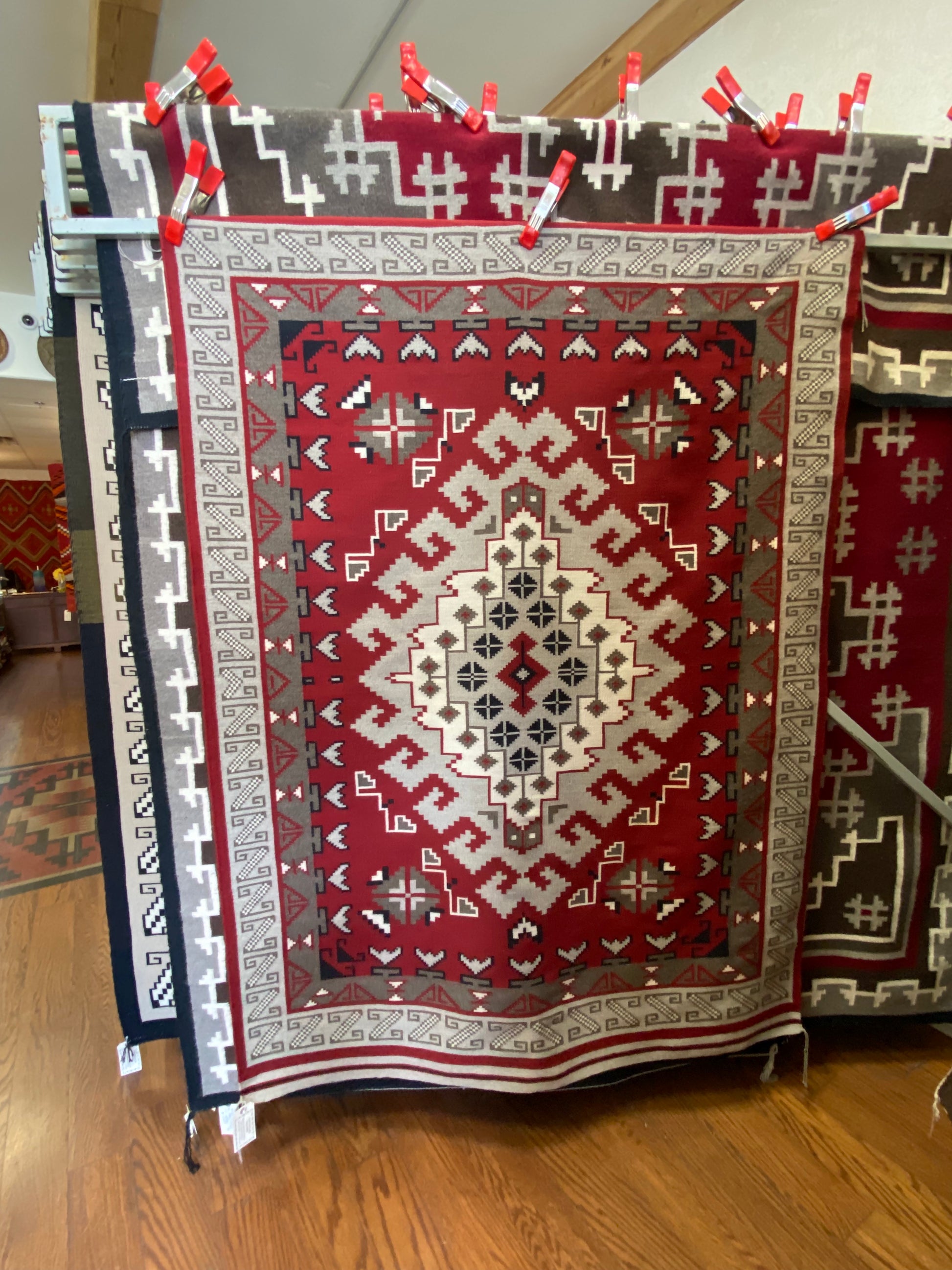 Sadie Balone Authentic Navajo weaving for sale, Ganado Navajo weaving, navajo rug for sale, telluride furnishings, telluride gallery