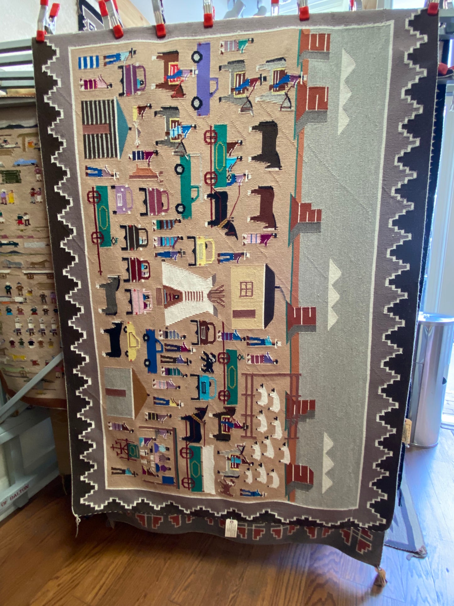 Authentic Navajo, Lifeways Pictorial Navajo weaving, navajo rug for sale, telluride furnishings, telluride gallery
