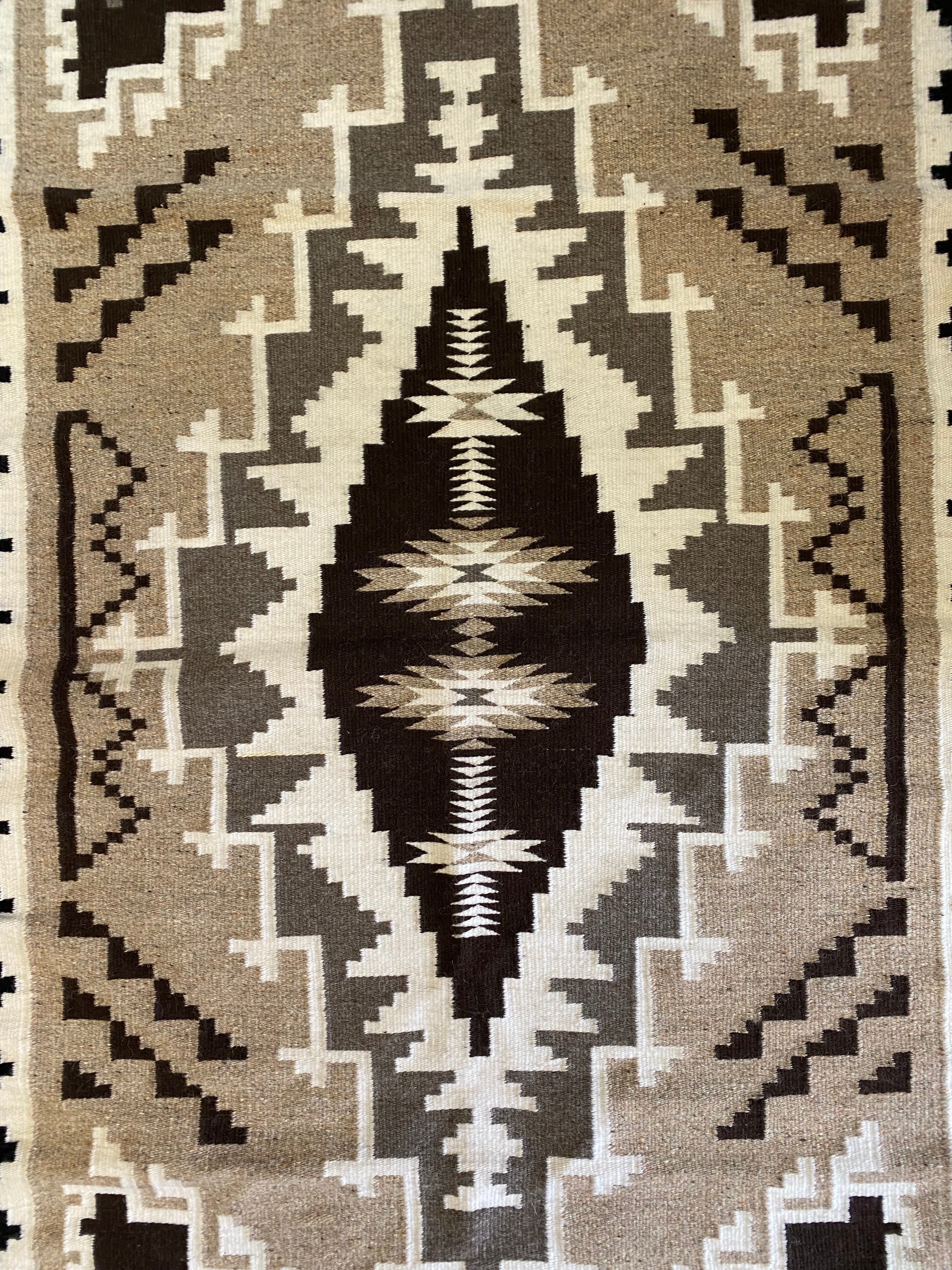 Two Grey Hills Navajo Weaving for sale, Navajo rug for sale, Native American Art, Southwestern art, Telluride 