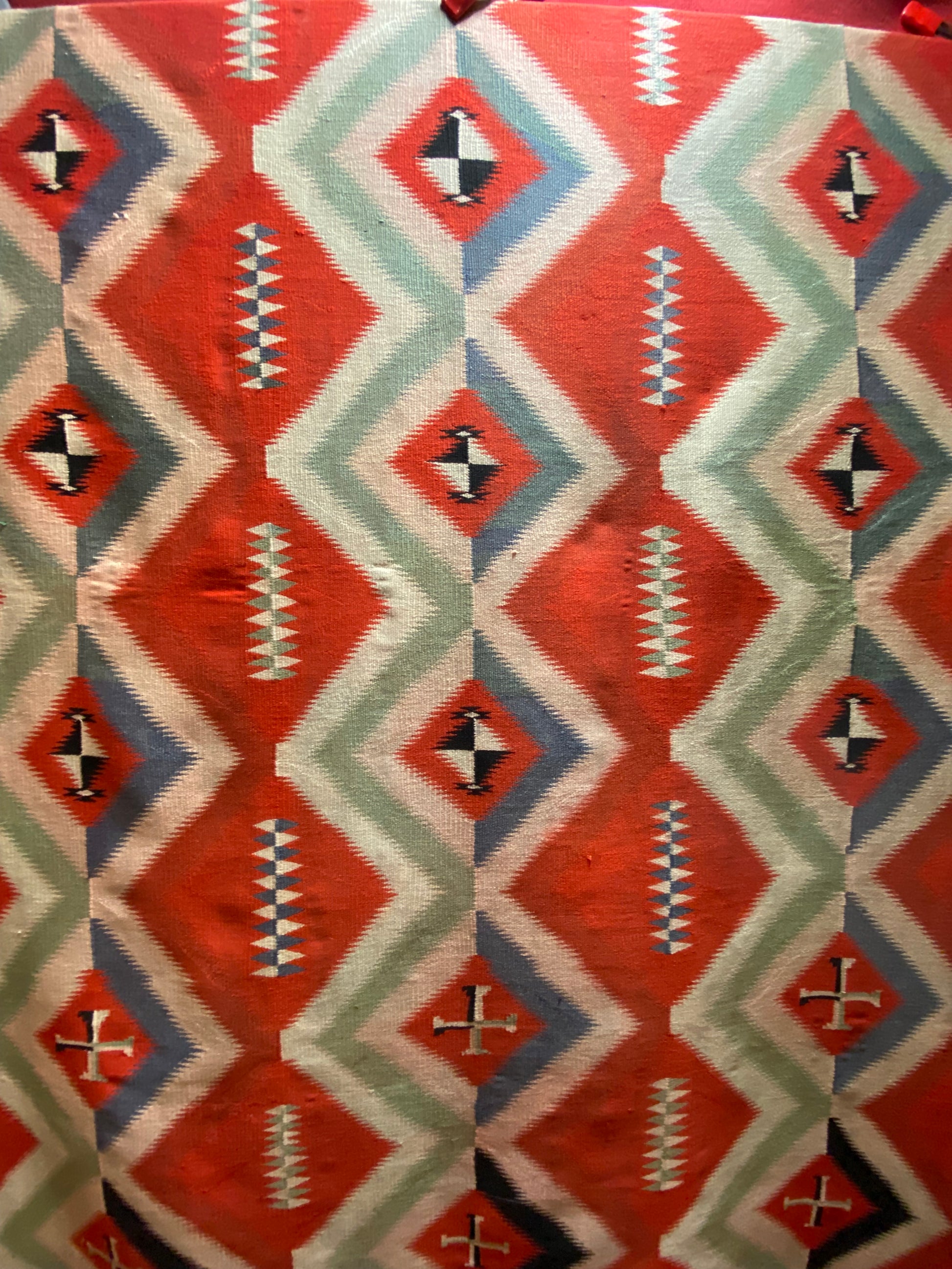 Antique Germantown Navajo Serape Weaving, navajo rug for sale, authentic navajo weaving, telluride furnishings, telluride art gallery