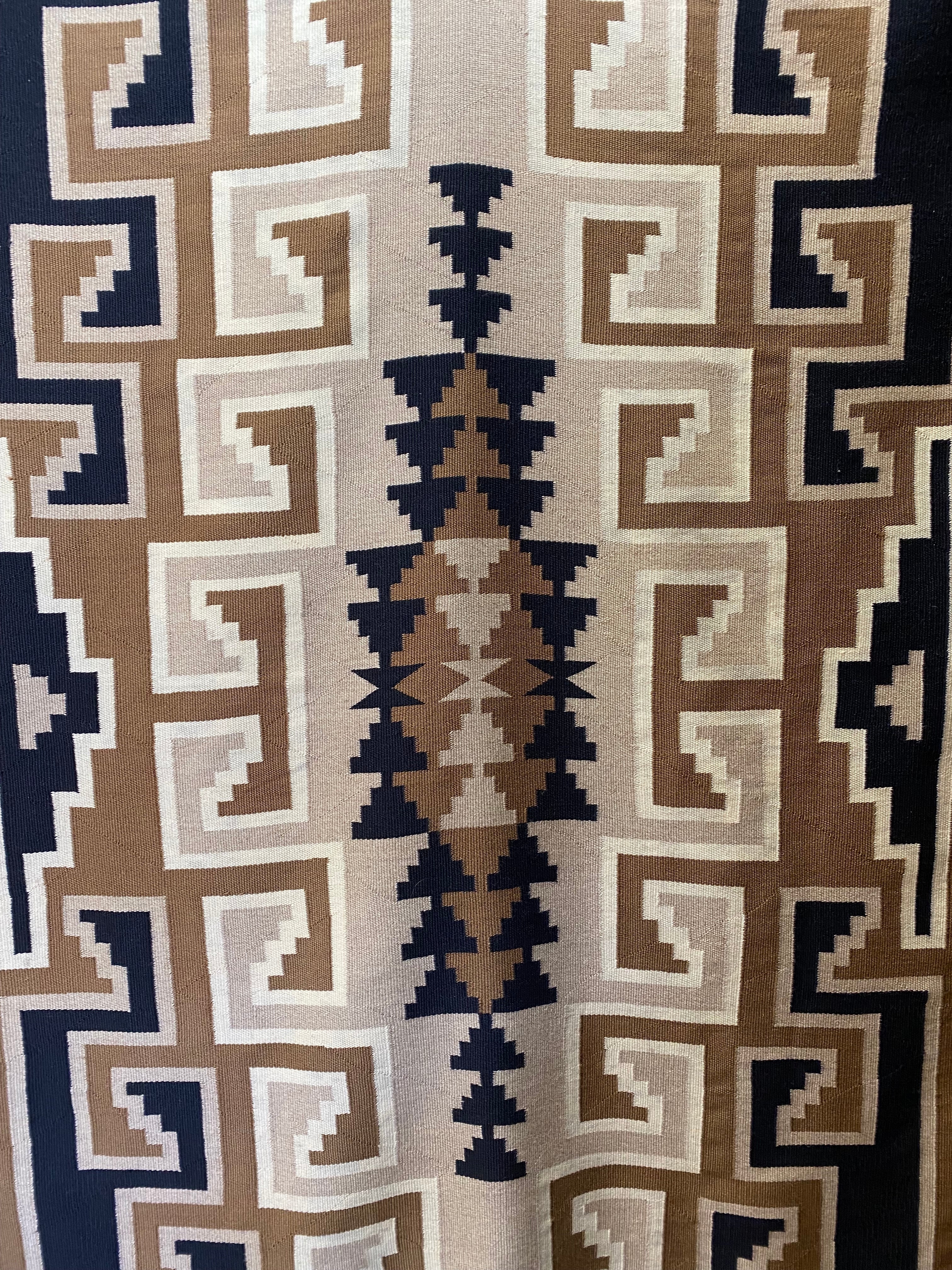 Two Grey Hills Navajo weaving, navajo rug for sale, authentic navajo weaving, telluride furnishings, telluride art gallery