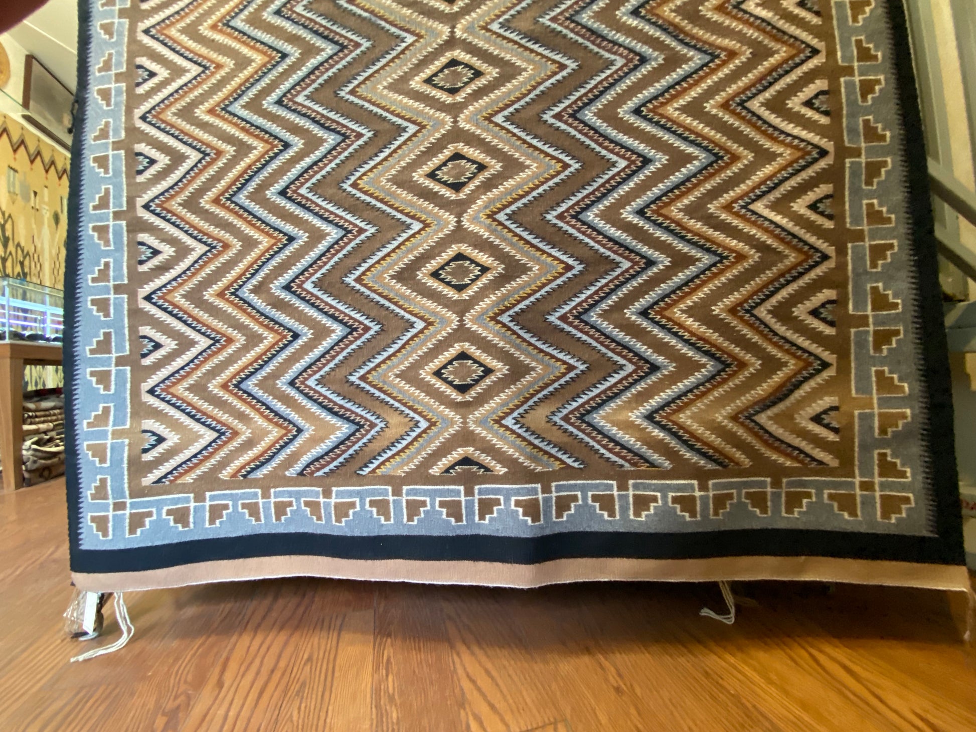 Teec Nos Pos Navajo Weaving, authentic navajo rug for sale, Telluride gallery, telluride decor
