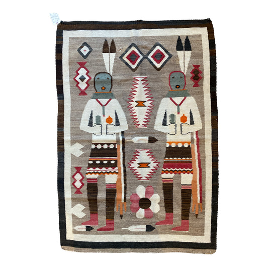 Antique navajo rug weaving yei-be-chai telluride co