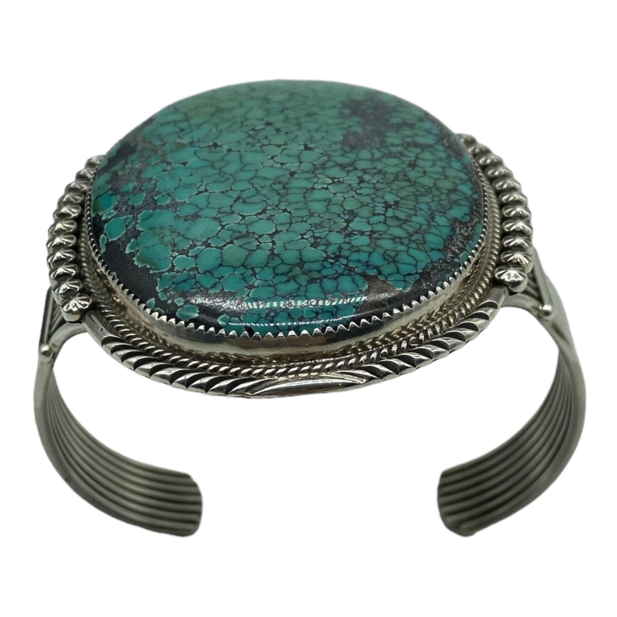 Navajo artist order Philip Yazzie turquoise and sterling bracelet