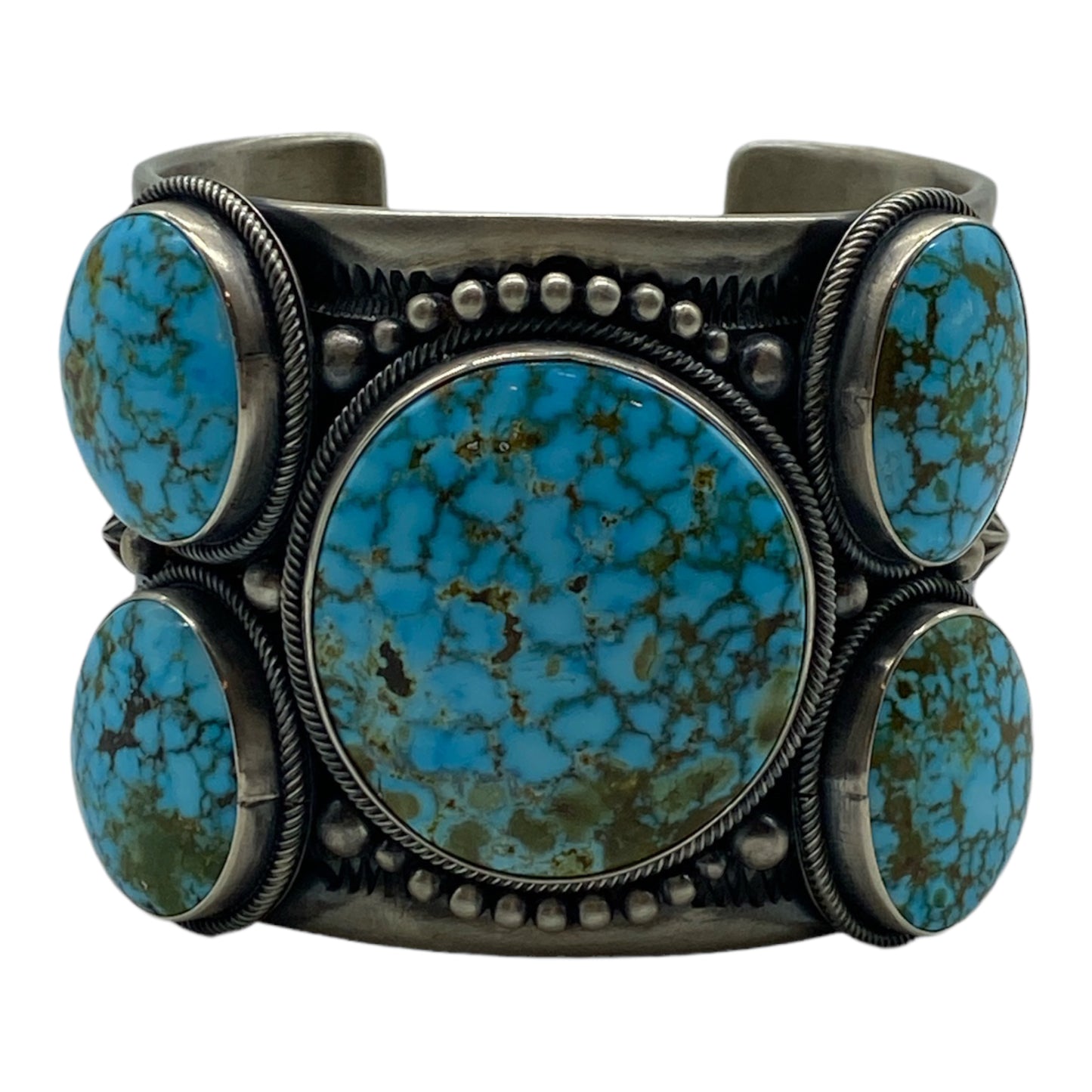 Aaron Toadlena Kingman Waterweb Turquoise Bracelet
