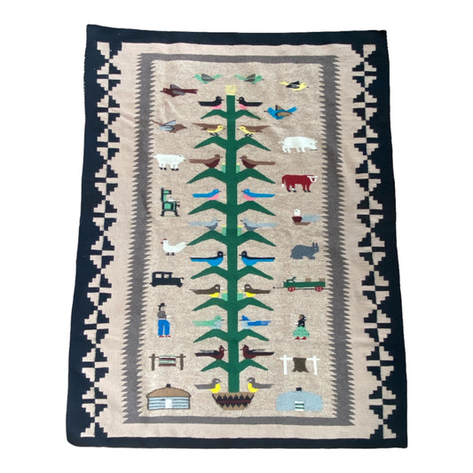 Authentic Navajo, Tree of Life Navajo weaving, navajo rug for sale, telluride furnishings, telluride gallery