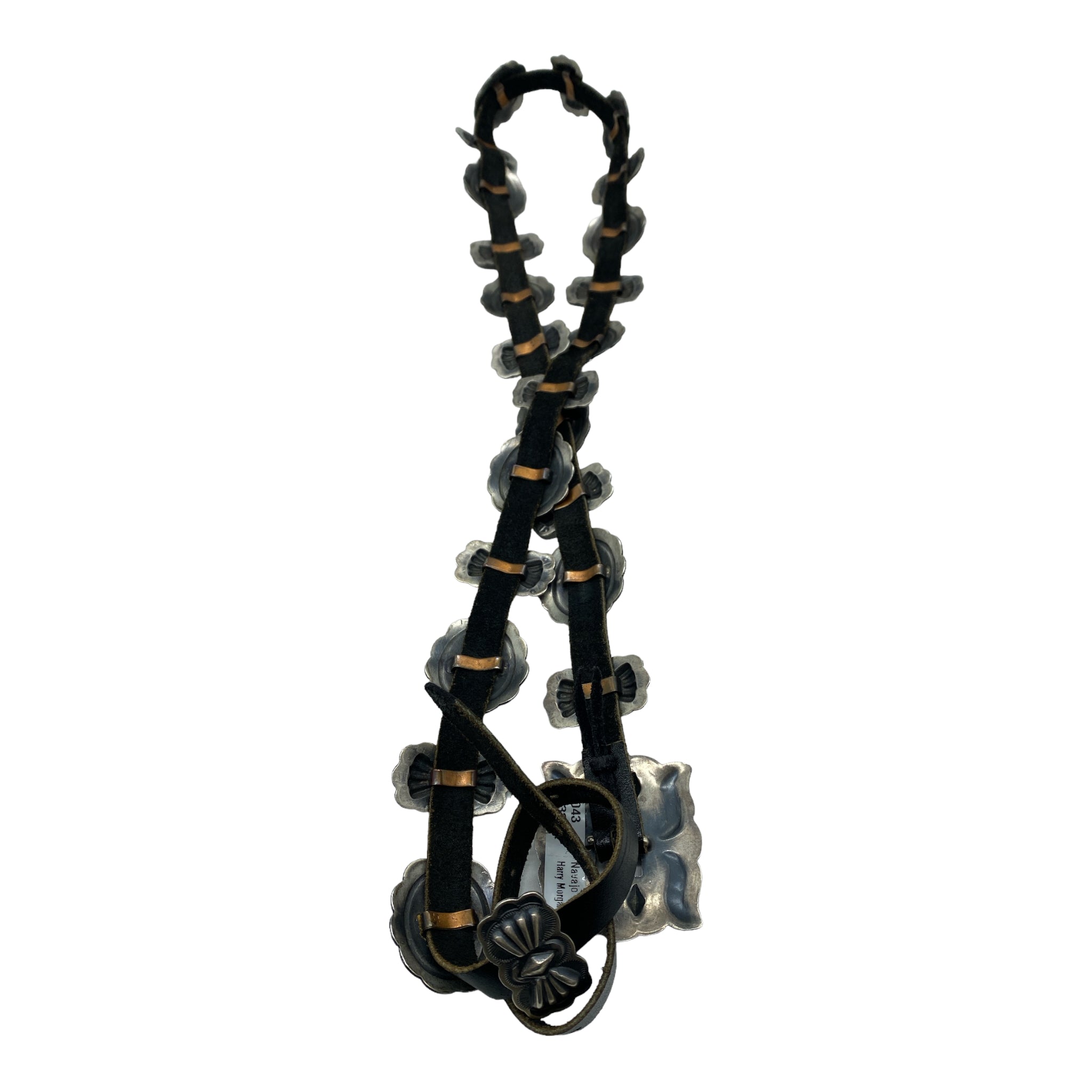 Harry Morgan Silver and Turquoise Concho Belt