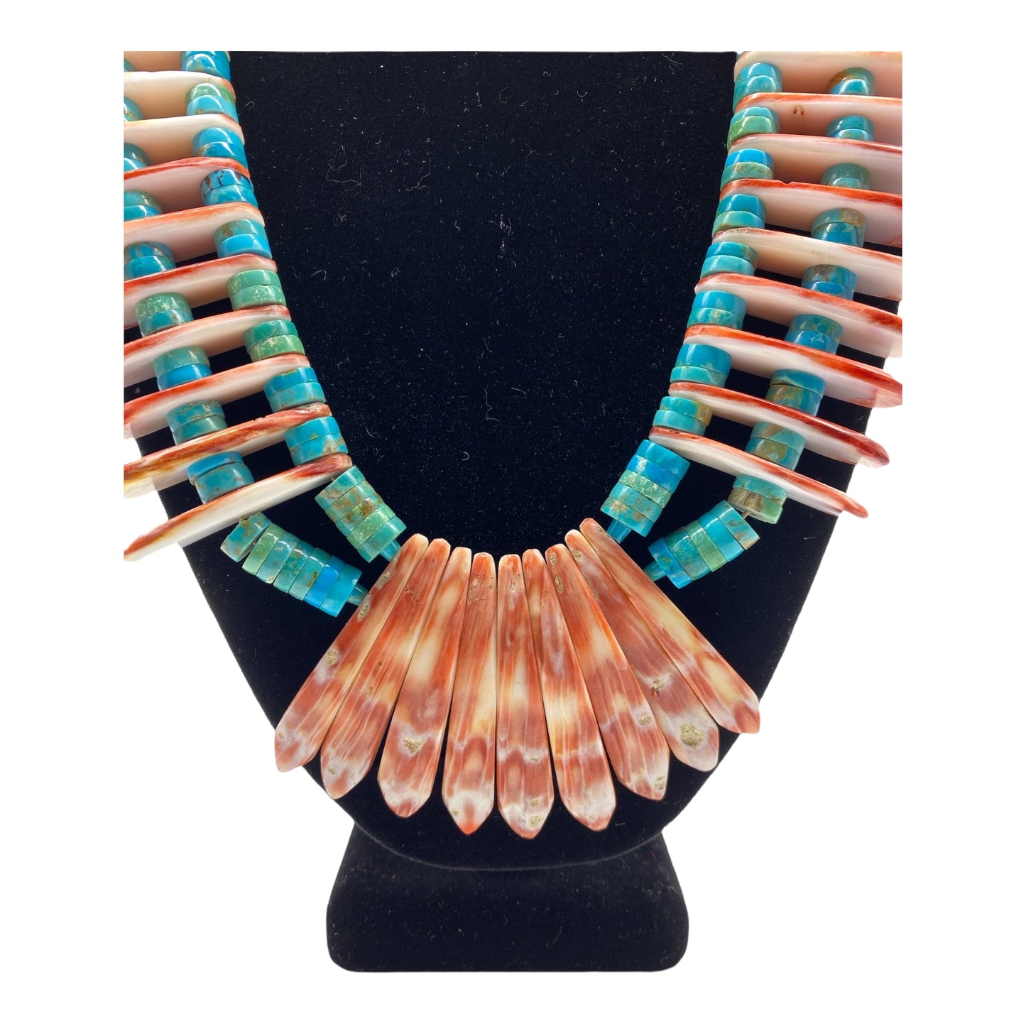 Santo Domingo Turquoise and Spiny Oyster Necklace