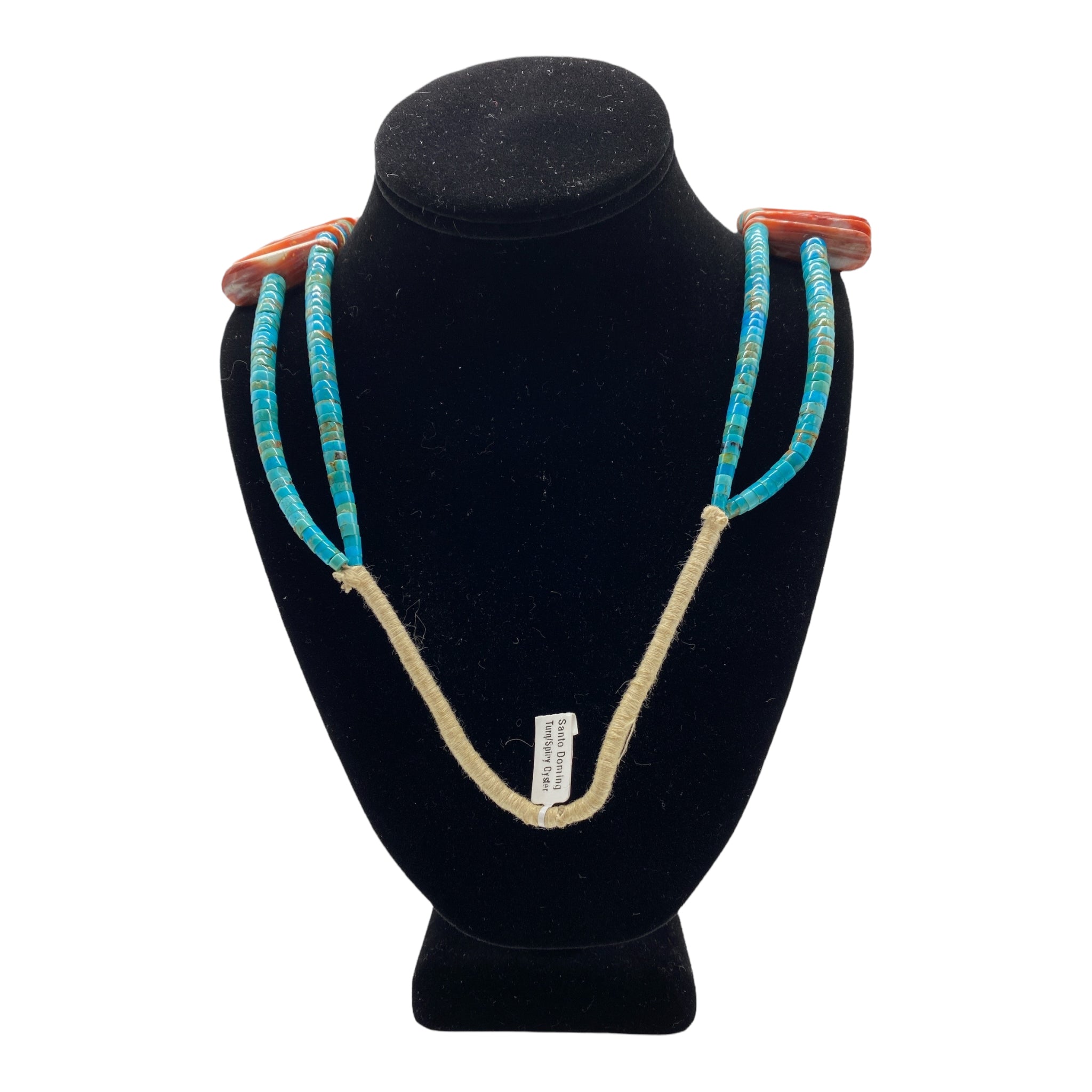 Santo Domingo Turquoise and Spiny Oyster Necklace