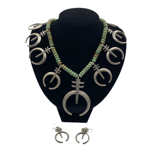 Gary Custer Navajo Necklace and Earring Set